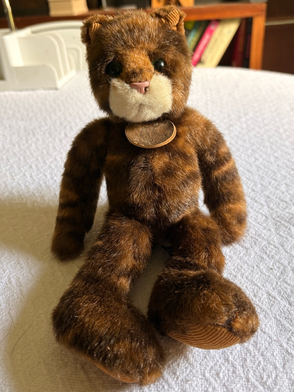 Russ Berrie & Co Tabatha Brown Plush Kitty Cat Teddy with Cream Muzzle Tabby 🐈‍⬛
